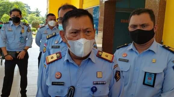 Mobil Operasional Lapas Perempuan Jambi kecelakaan