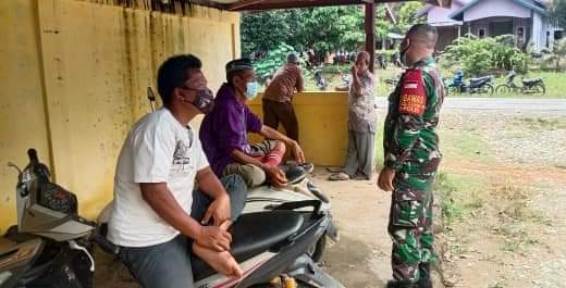 Babinsa Sosialisasi Prokes