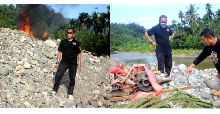 Razia penambangan emas ilegal di Sarolangun