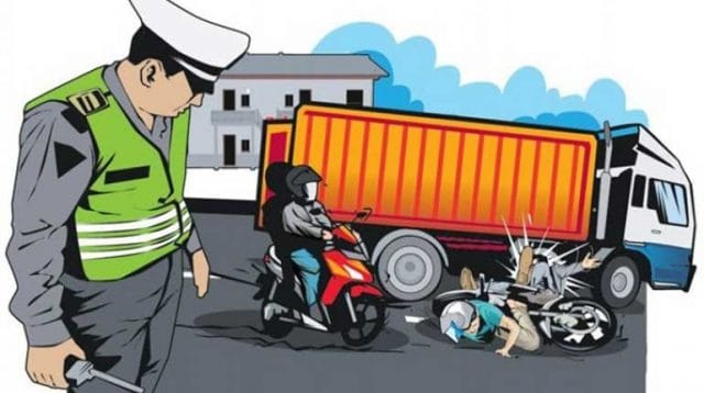 Ilustrasi kecelakaan lalu lintas
