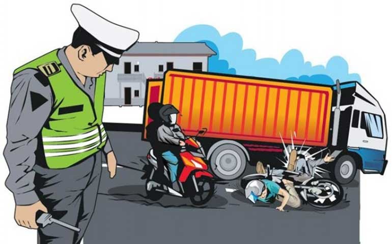 Ilustrasi kecelakaan lalu lintas