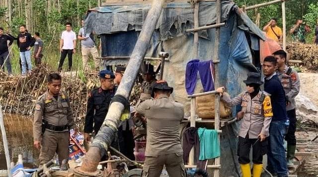 Razia tambang emas ilegal di Tebo