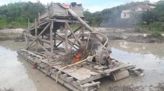 Tambang emas ilegal di Kuantan Tengah
